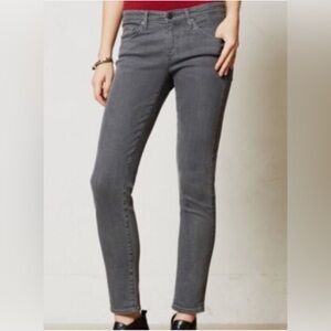 AG Adriano Goldschmied Stevie Slim Straight Ankle Jeans Faded Grey Size 25 R